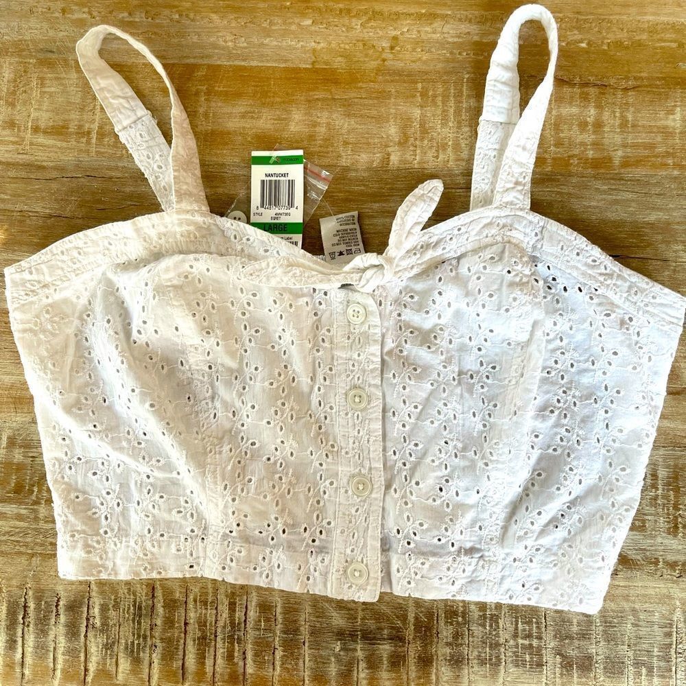American Rag eyelet white top